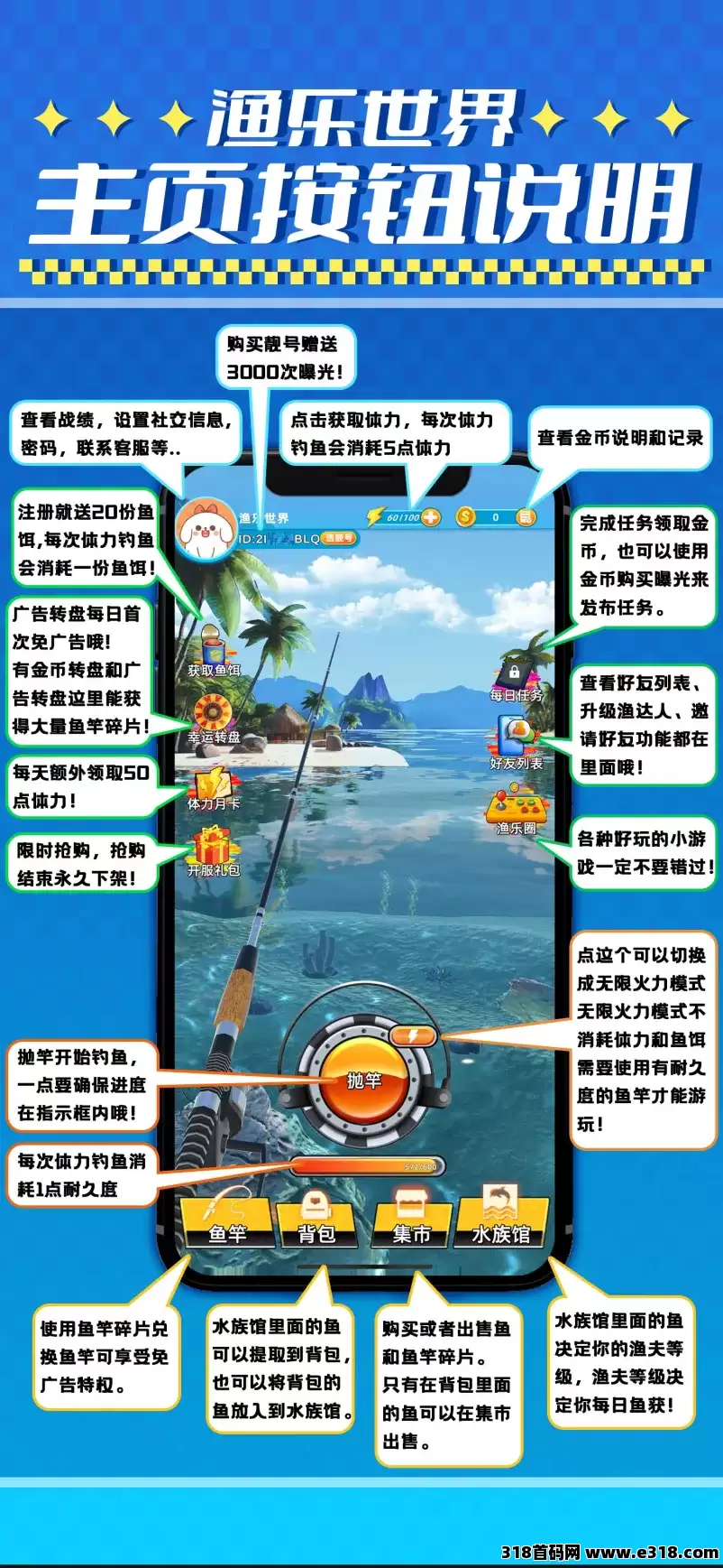 【渔乐世界】0撸钓鱼、免一条线体力卡