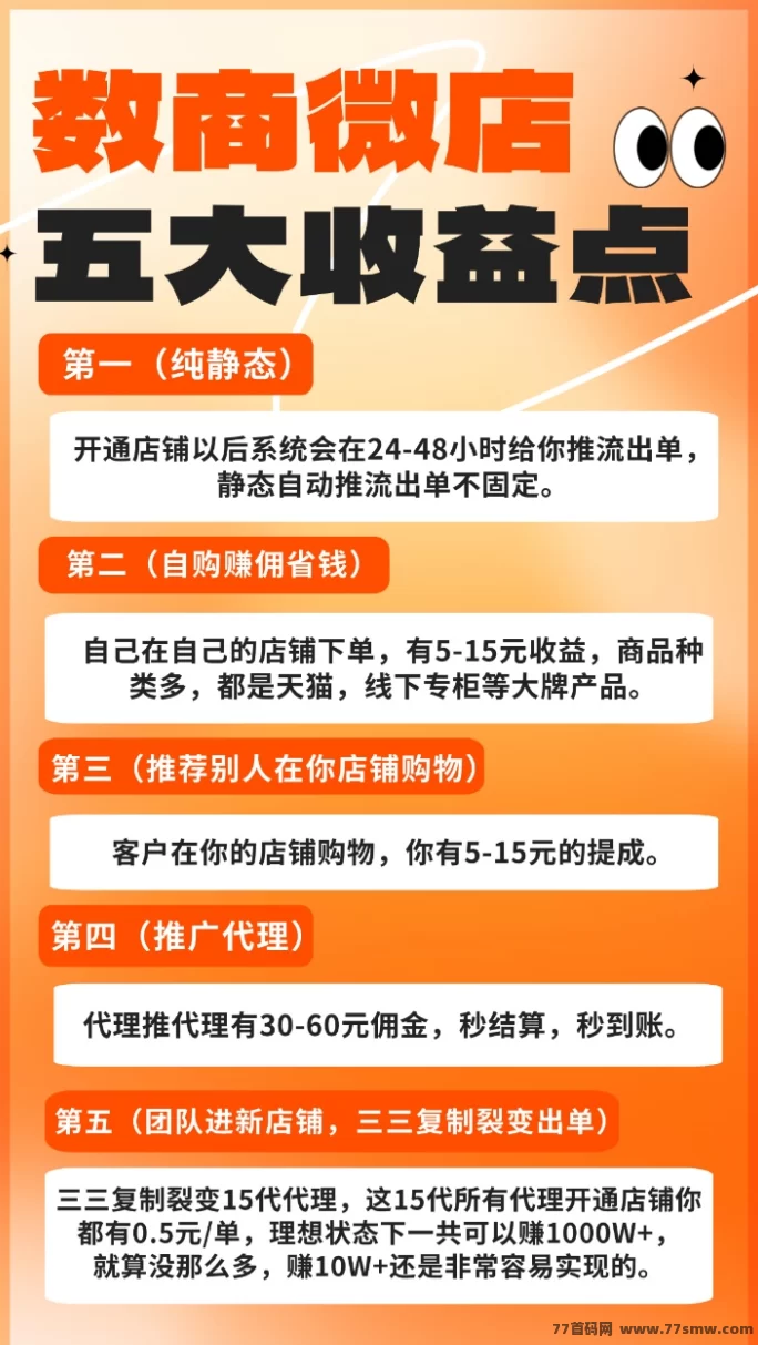 数商微店：全新副业平台，扶持全程，稳定盈利，轻松创业！