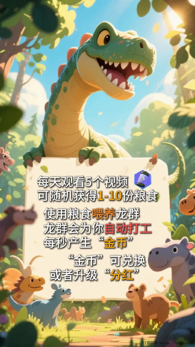 《森林矿龙》挖金币！5秒喂龙就能赚米，矿场升级赚得更多！