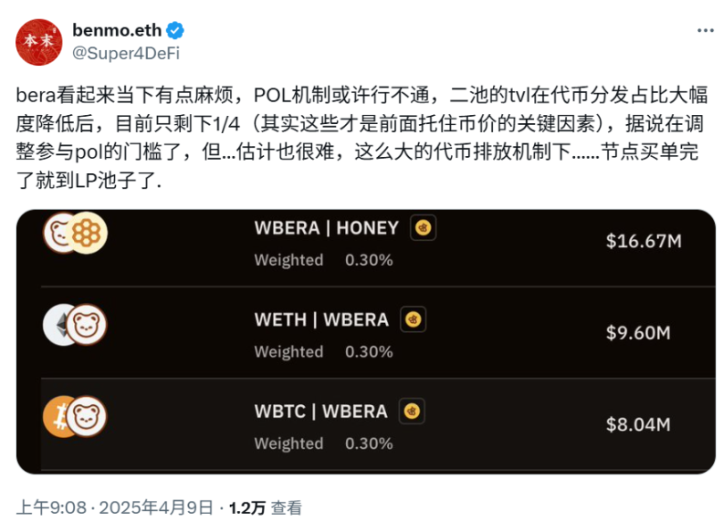 BERA新低敲响警钟：PoL机制能否力挽狂澜于流动性博弈？