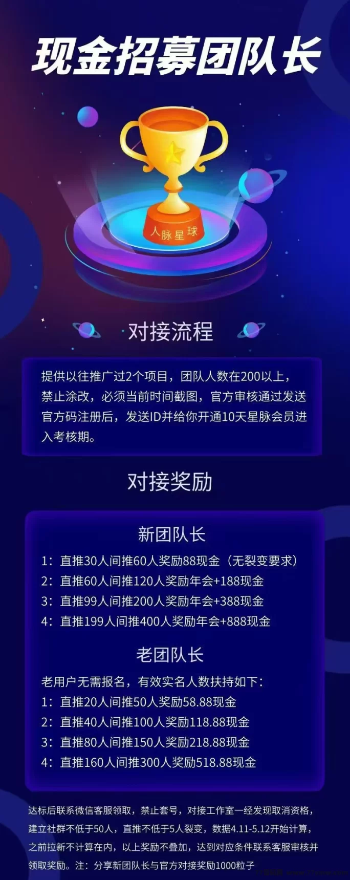 《人脉星球》扶持模式，赚取奖励无限回收！