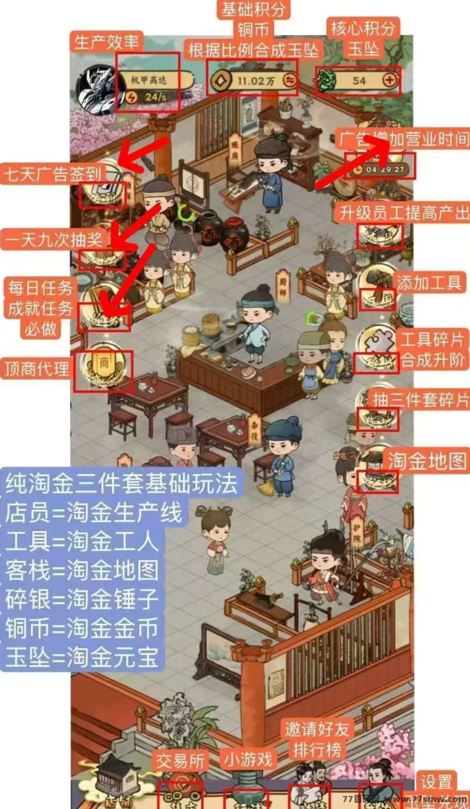 桃源客栈淘金城镇玩法全面解析，稳定收溢三个月轻松赚取玉坠！