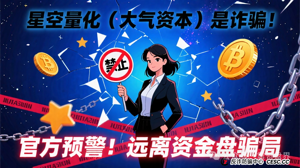星空量化(大气资本)是诈骗!官方已经发布预警,请远离资金盘骗局