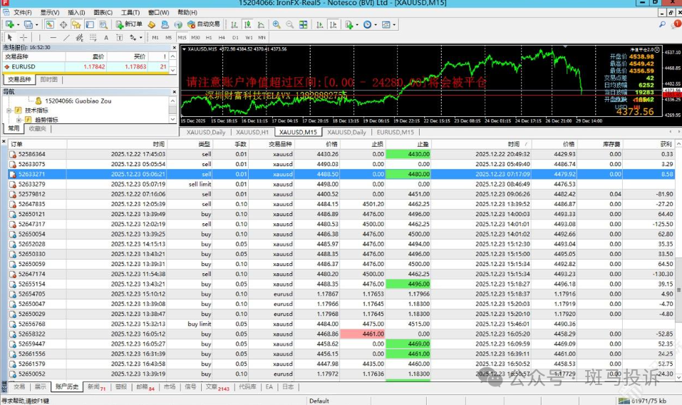 警惕！铁汇重返市场？用户投诉参与交易比赛盈利1.9万却被全部扣除？