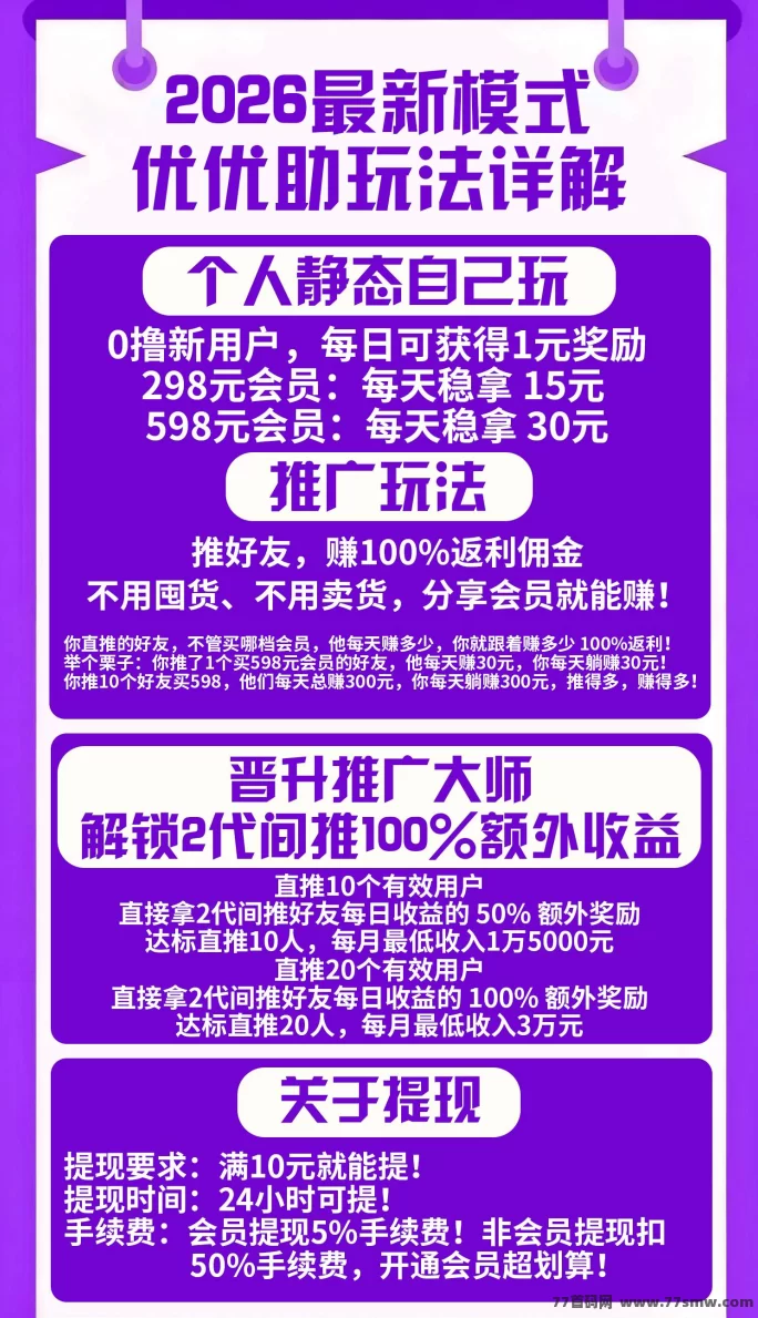 优优助玩首码上线：市场空白，团队长收溢可达千圆！